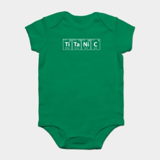 Titanic (Ti-Ta-Ni-C) Periodic Elements Spelling Baby Bodysuit